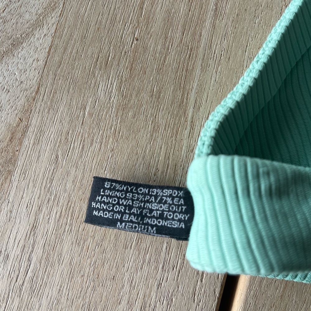 Indah Mint Green Ribbed Bikini Top - Picture 5 of 9